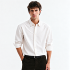 White Modern Fit Shirt