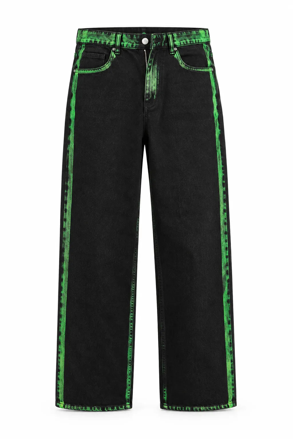 Black Contrast Stripe Jeans