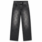 Men's Black Printed Baggy Fit Jeans