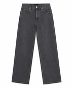 Grey Washed Baggy-Fit Jeans
