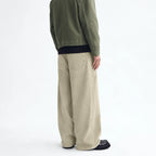 Beige Wide-Leg Jeans