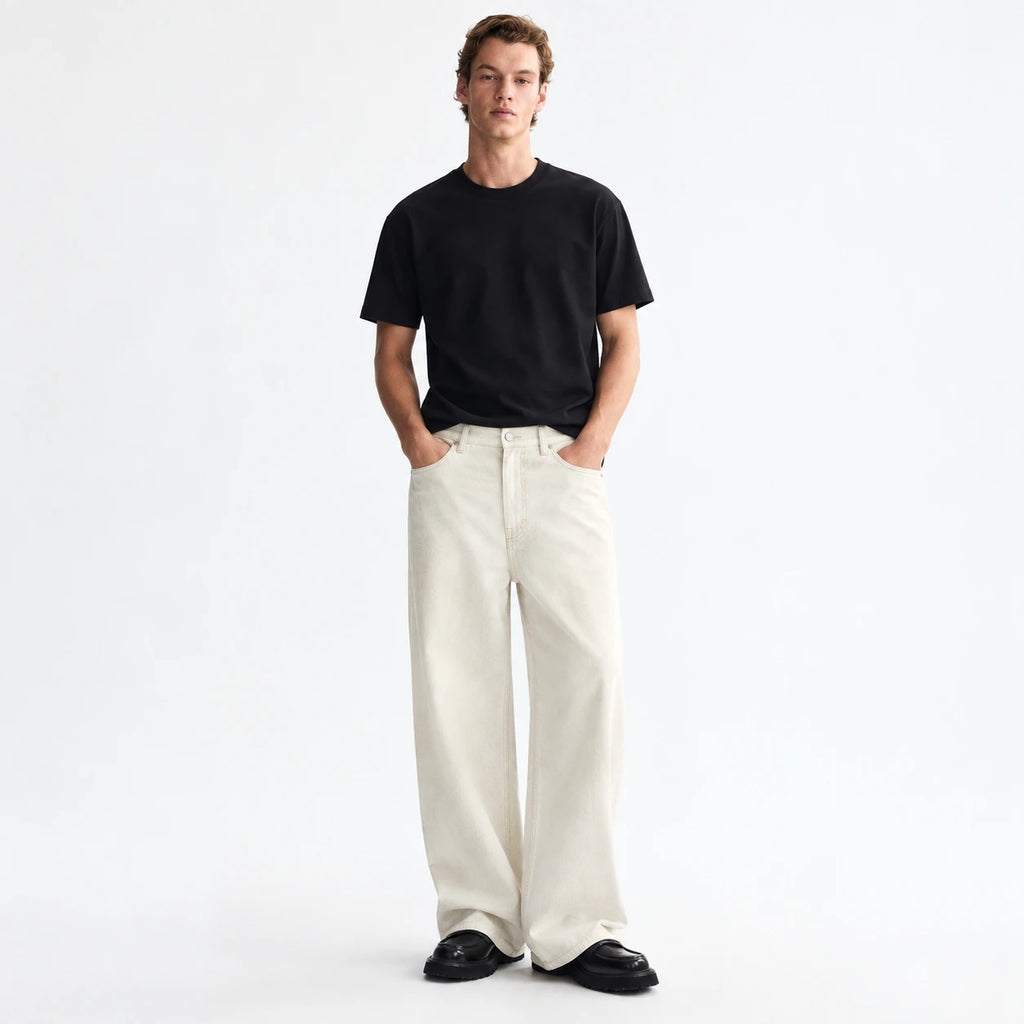 White Wide-Leg Jeans