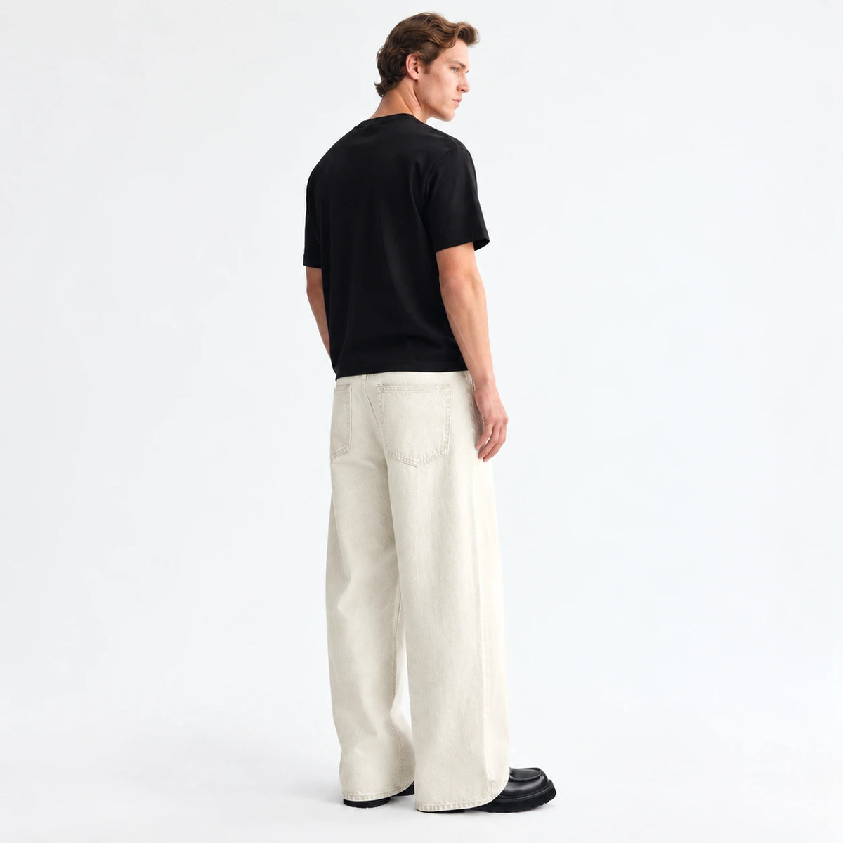 White Wide-Leg Jeans