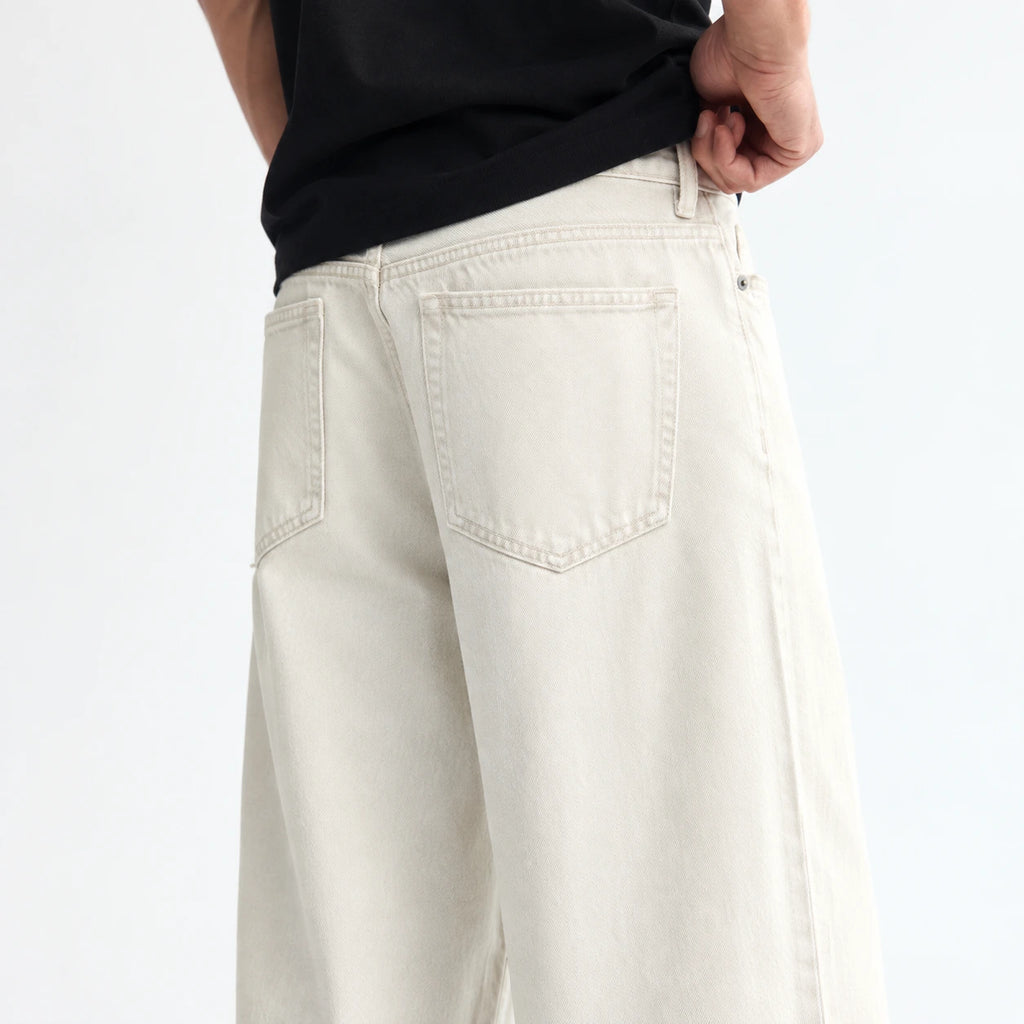White Wide-Leg Jeans