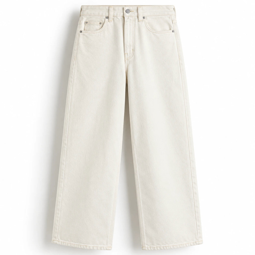 White Wide-Leg Jeans