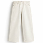 White Wide-Leg Jeans