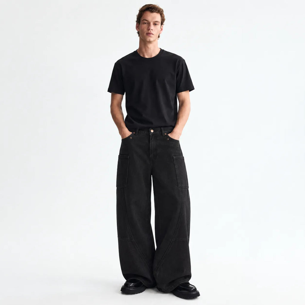 Men's Black Cargo Baggy Fit Jeans