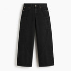 Men's Black Cargo Baggy Fit Jeans