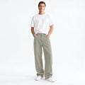 Sage Green Wide-Leg Jeans