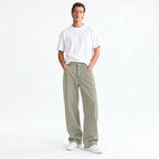Sage Green Wide-Leg Jeans