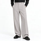 Men's Light Grey Wide-Leg Trousers