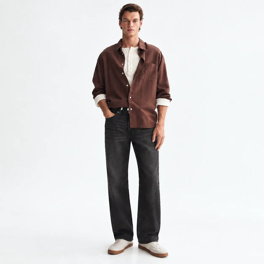 Black Straight-Fit Jeans