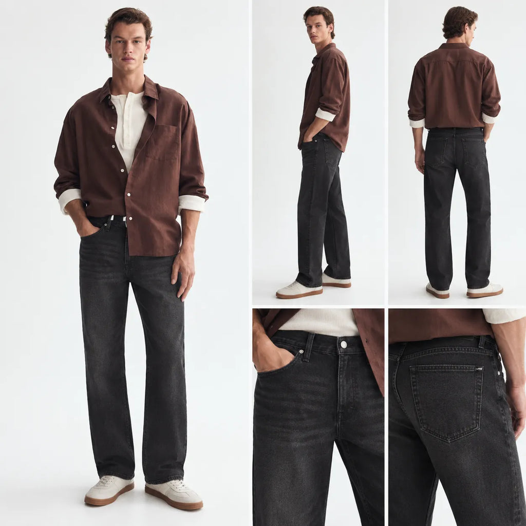 Black Straight-Fit Jeans
