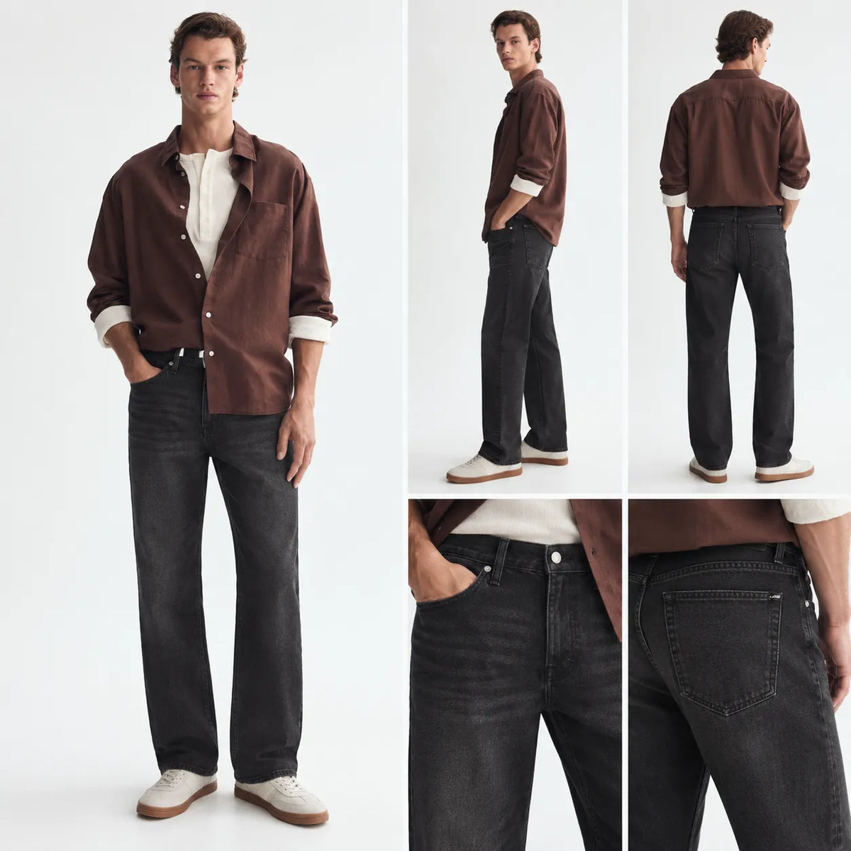Black Straight-Fit Jeans