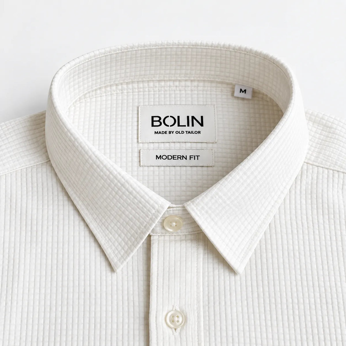 Off-White Textured Modern Fit Shirt