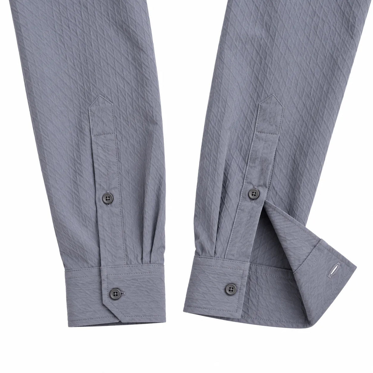 Grey Textured Modern Fit Shirt