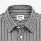 Grey Striped Modern Fit Shirt