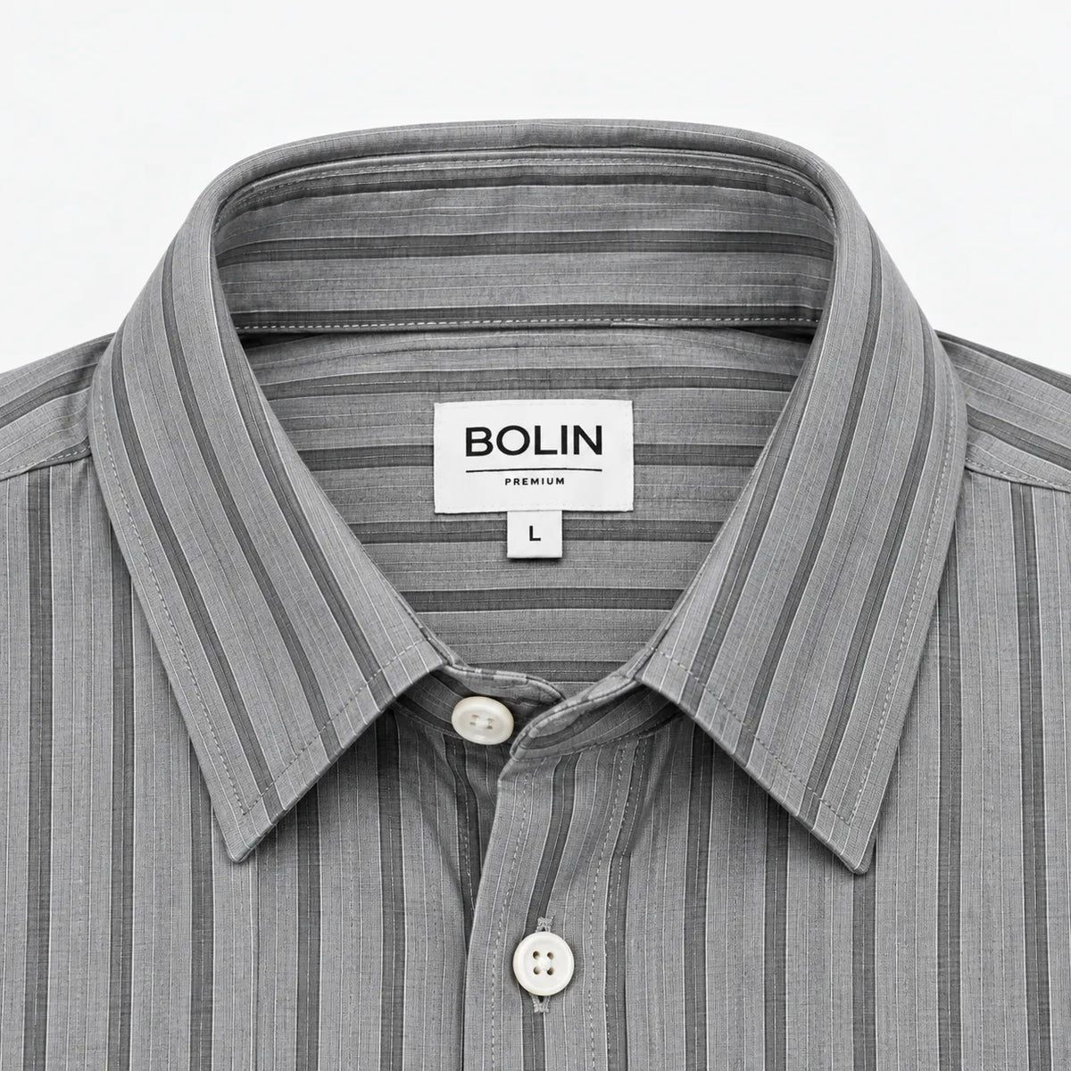 Grey Striped Modern Fit Shirt