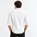 White Textured Full-Sleeve Shirt