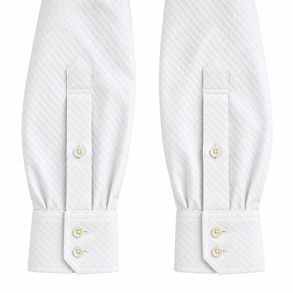 White Textured Full-Sleeve Shirt
