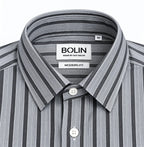 Black & White Striped Modern Fit Shirt