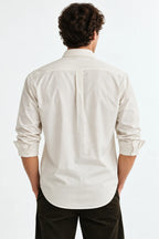 Premium Japanese Fabric Off-White Pinstripe Shirt