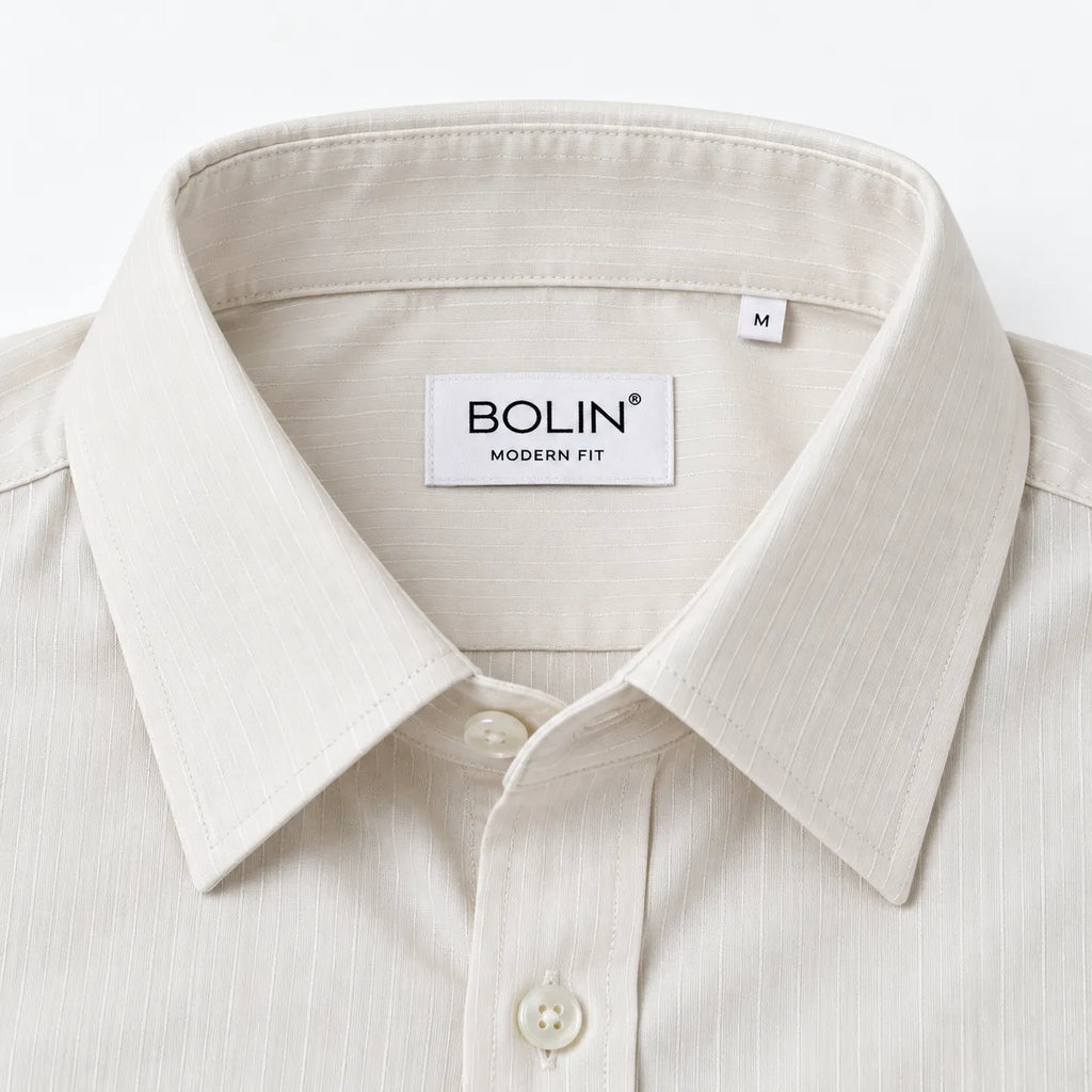 Premium Japanese Fabric Off-White Pinstripe Shirt