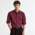 Men’s Maroon Japanese Fabric Full-Sleeve Shirt