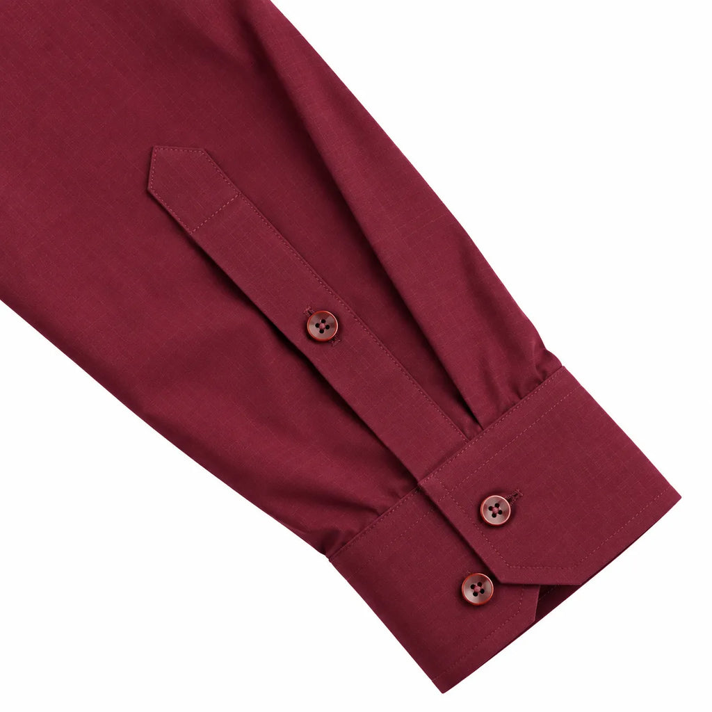 Men’s Maroon Japanese Fabric Full-Sleeve Shirt