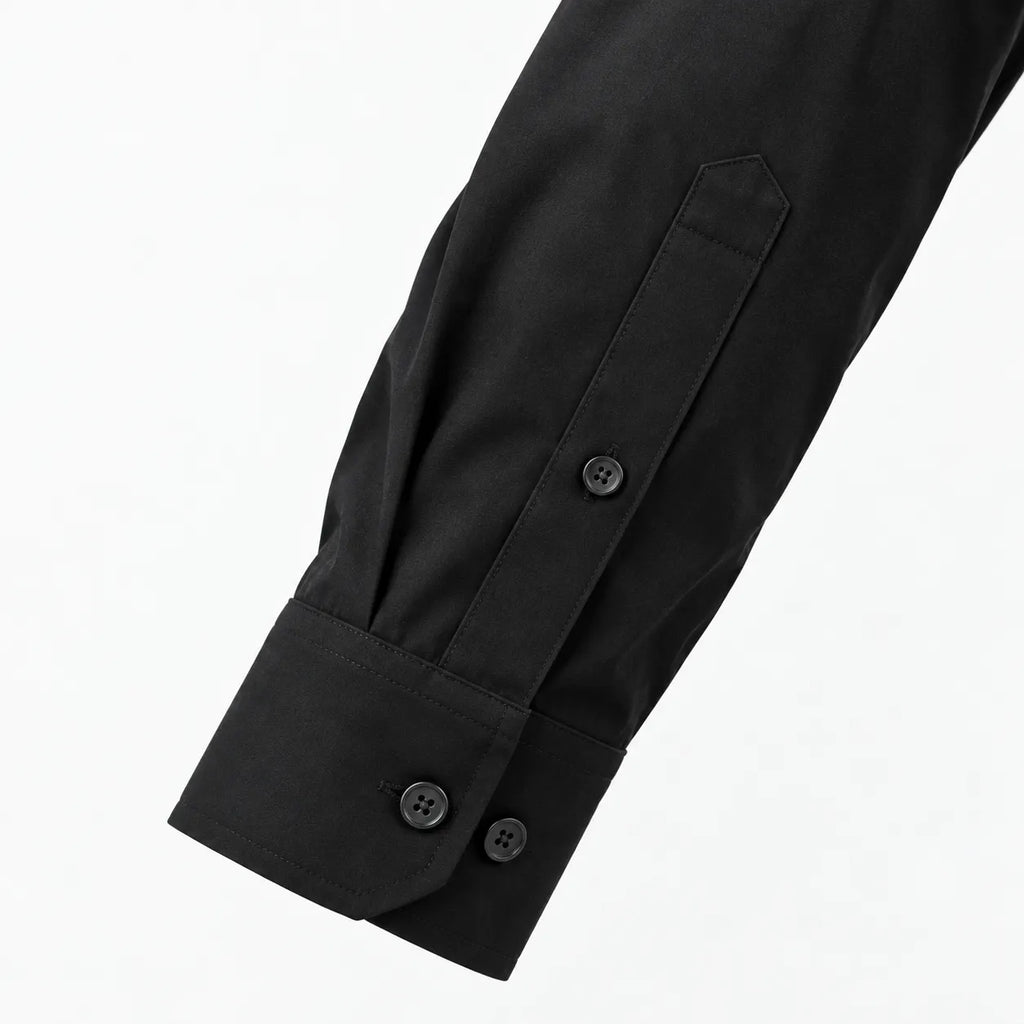 Men’s Black Japanese Fabric Full-Sleeve Shirt