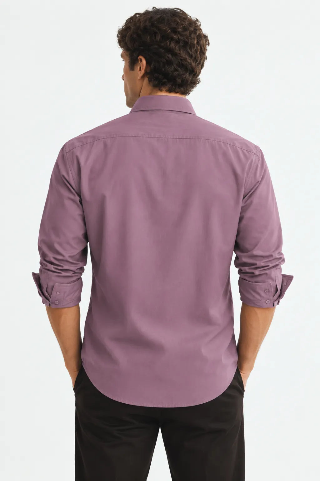 Men’s Mauve Pink Japanese Fabric Full-Sleeve Shirt