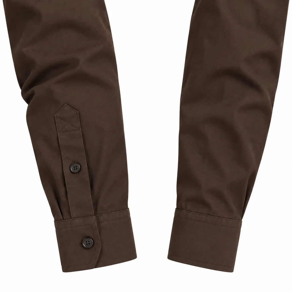 Premium Japanese Fabric Dark Brown Shirt