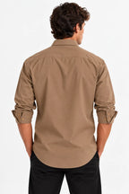 Premium Japanese Fabric Dark Khaki Shirt