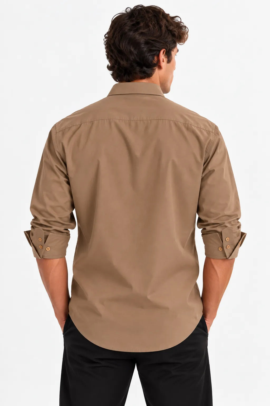 Premium Japanese Fabric Dark Khaki Shirt
