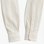 Cream Striped Modern Fit Shirt