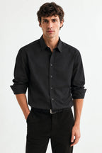 Black Modern Fit Shirt