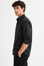 Black Modern Fit Shirt