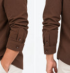 Brown Textured Modern Fit Shirt