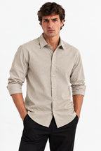Off-White Textured Modern Fit Shirt