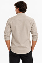 Off-White Textured Modern Fit Shirt
