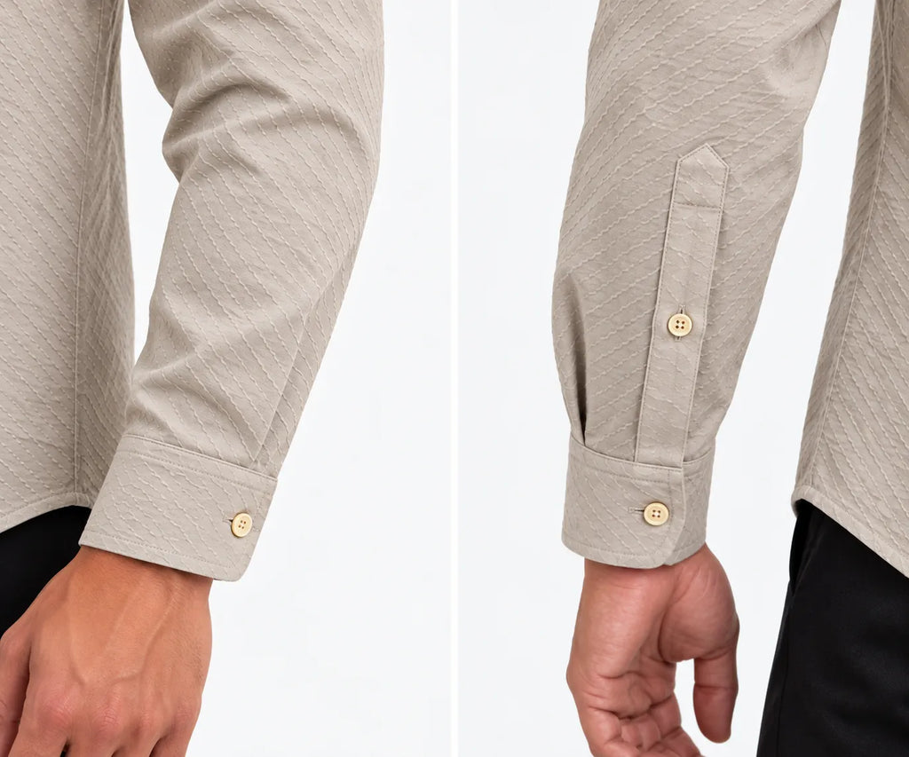 Off-White Textured Modern Fit Shirt