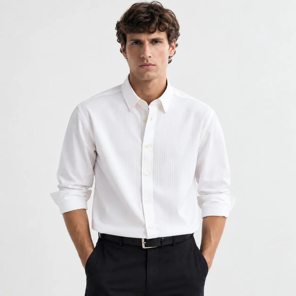 White Modern Fit Shirt