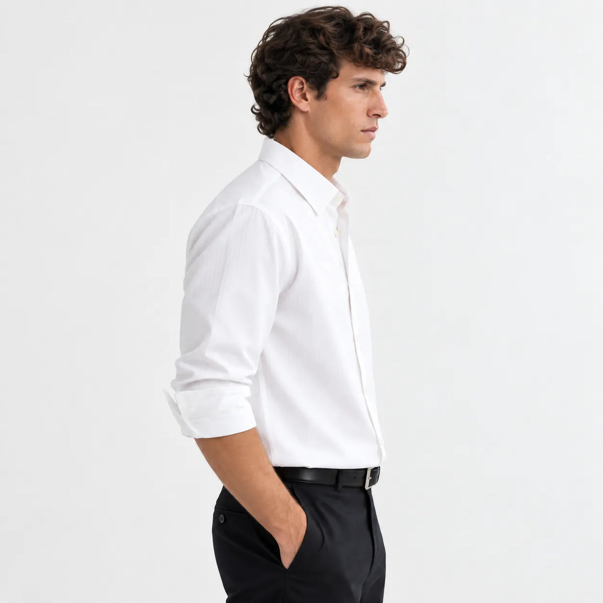 White Modern Fit Shirt