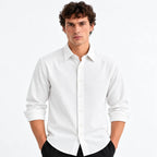 White Textured Shirt Sleeve
