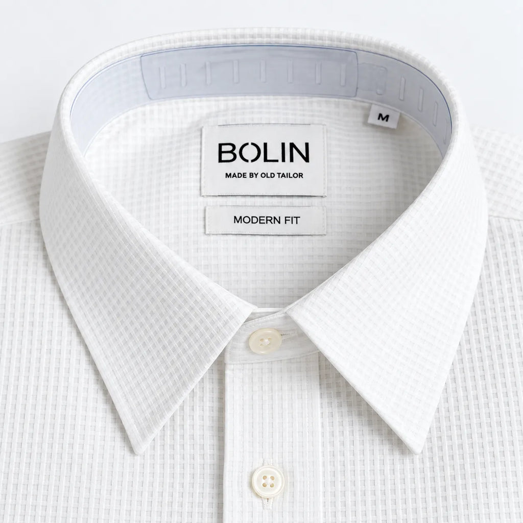 White Textured Shirt Sleeve