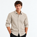 Off-White Textured Modern Fit Shirt